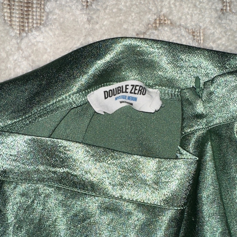 Lulu's Shimmering Green Midi Satin Skirt - Picture 2 of 3